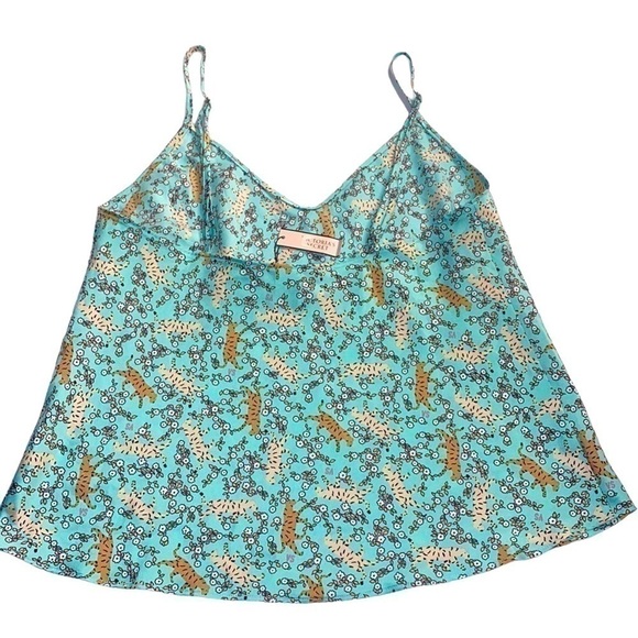 NWT XS VICTORIA’S SECRET BLUE TIGER MOTIF CAMISOLE - Picture 5 of 5